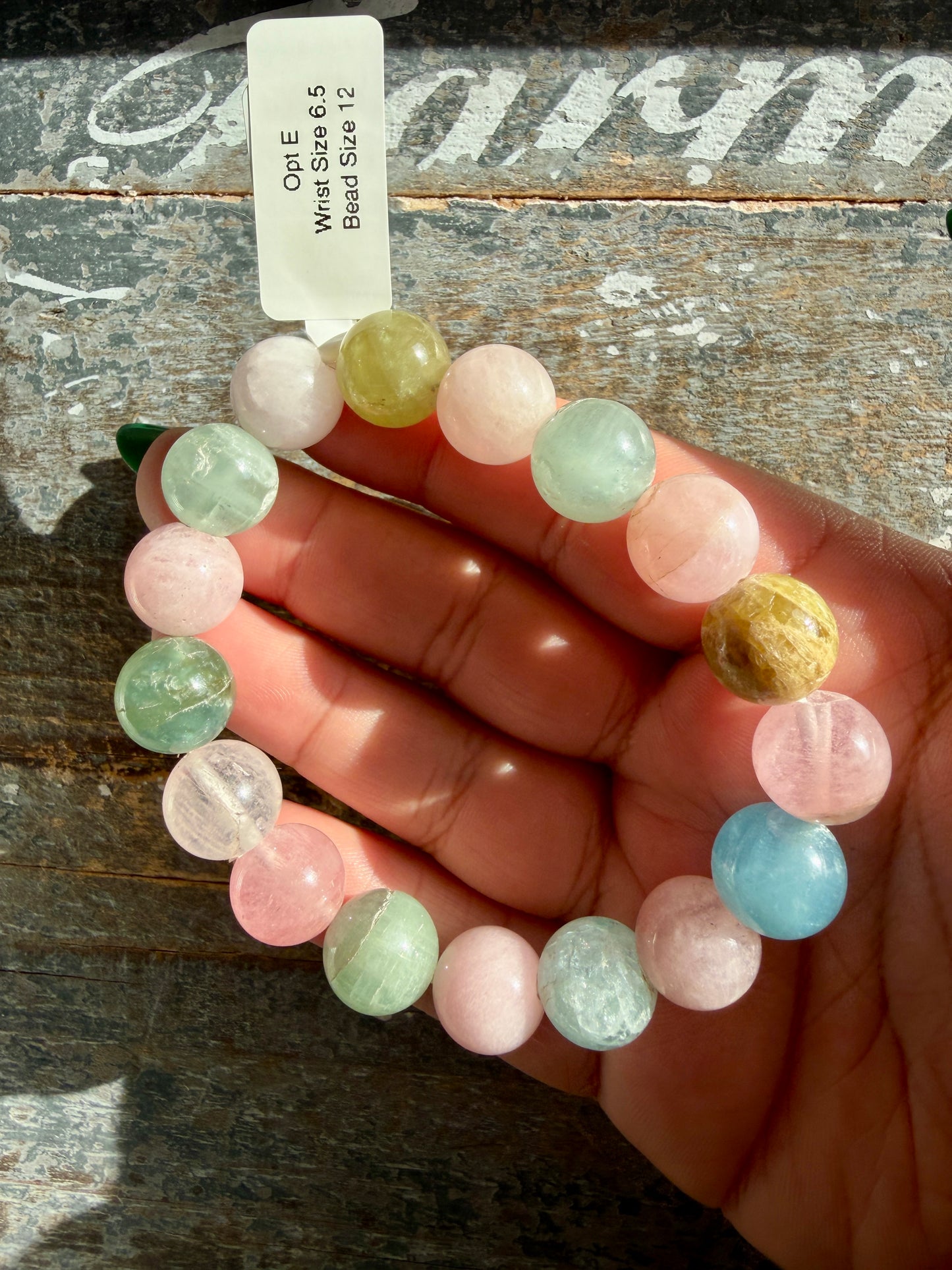 Gorgeous Morganite Bracelet | Opt E | Wrist Size 6.5" | 12MM