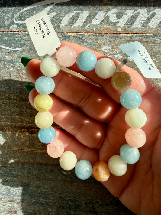 Gorgeous Morganite Bracelet | Opt B | Wrist Size 6.5" | 11MM