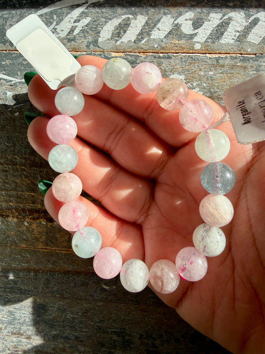 Gorgeous Morganite Bracelet | Opt A | Wrist Size 7" | 11 MM