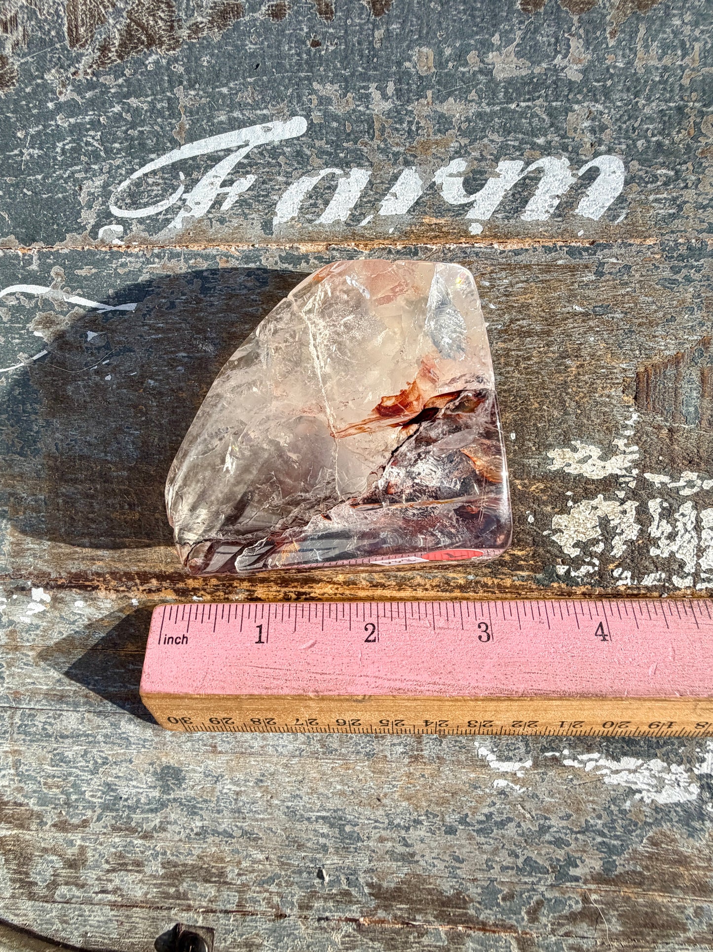 Gorgeous Fire Quartz Freeform Half Polish | Opt 7