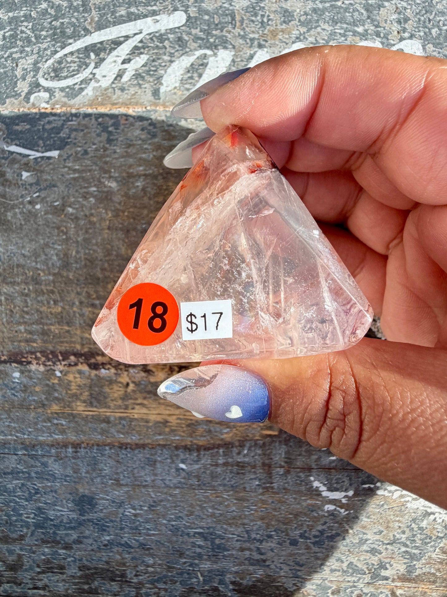 Gorgeous Fire Quartz Freeform Half Polish | Opt 18