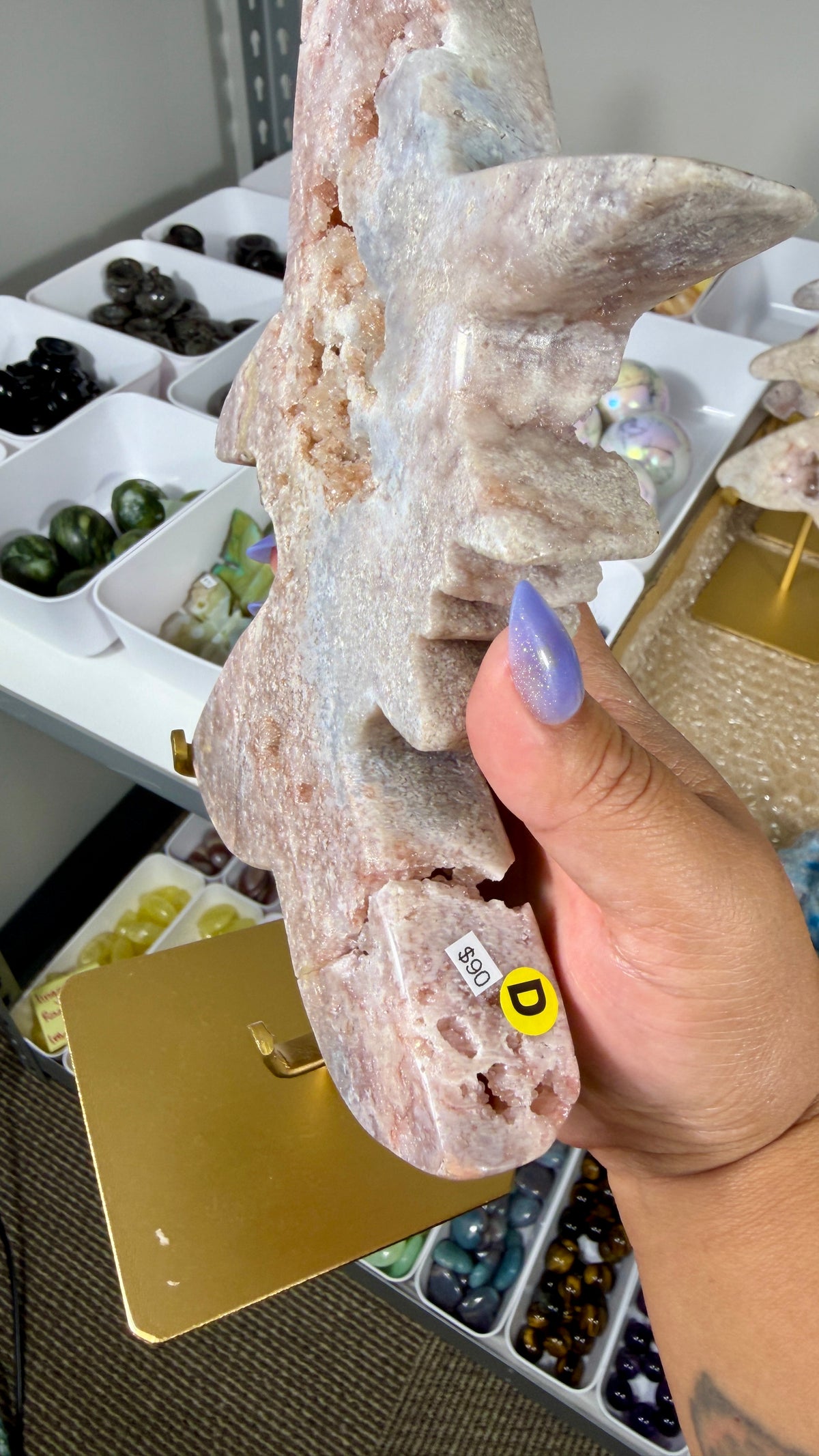 Pink Amethyst Witch Head | Brazil | Opt D (repaired + discounted)