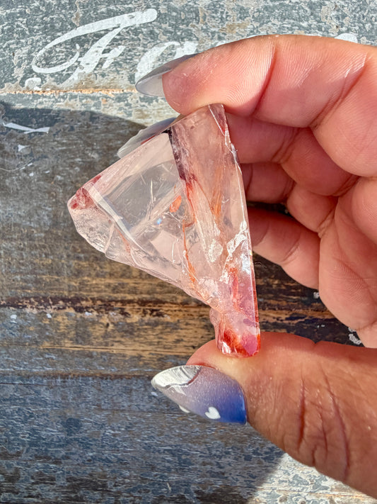 Gorgeous Fire Quartz Freeform Half Polish | Opt 18