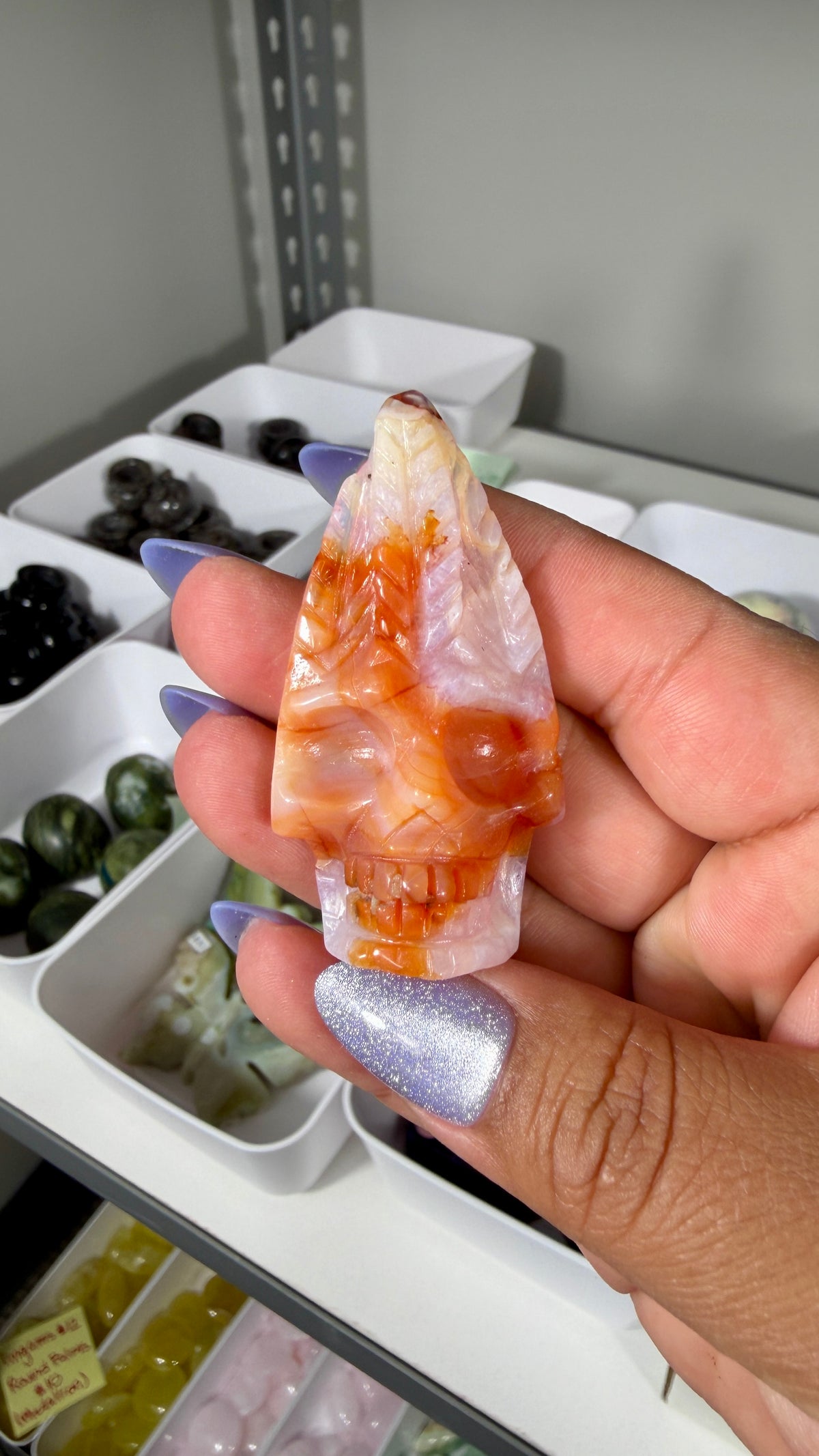 Carnelian Feather Skull | Madagascar | Opt 61