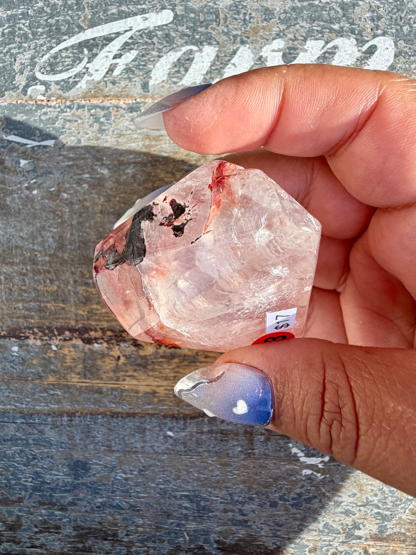 Gorgeous Fire Quartz Freeform Half Polish | Opt 18
