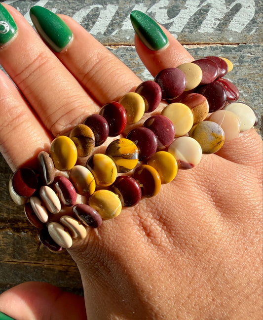 One (1) Mookaite M&M Bracelet | Wrist: 6.5" | 10mm