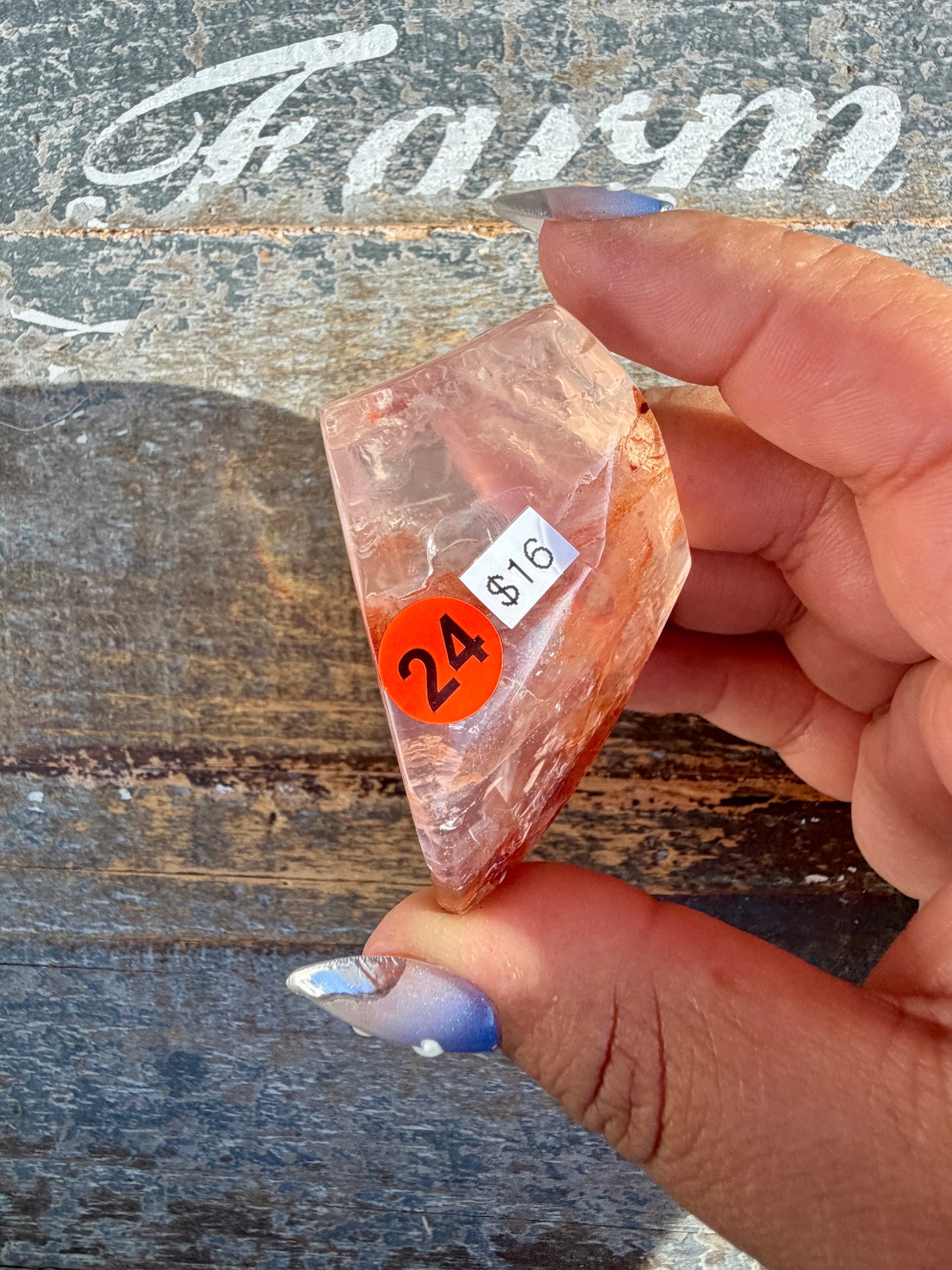 Gorgeous Fire Quartz Freeform Half Polish | Opt 24