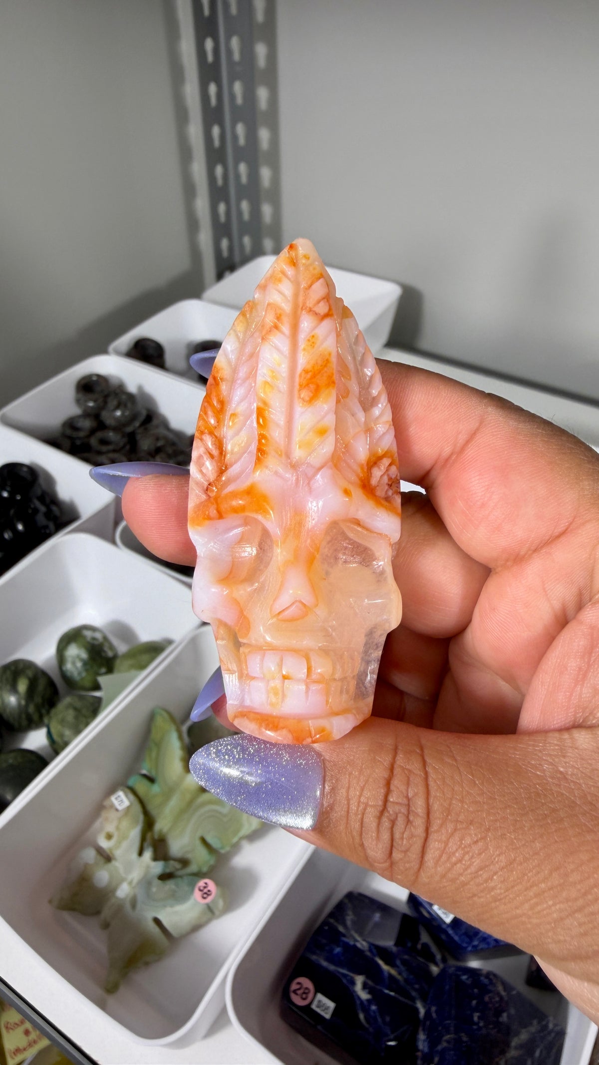 Carnelian Feather Skull | Madagascar | Opt 62