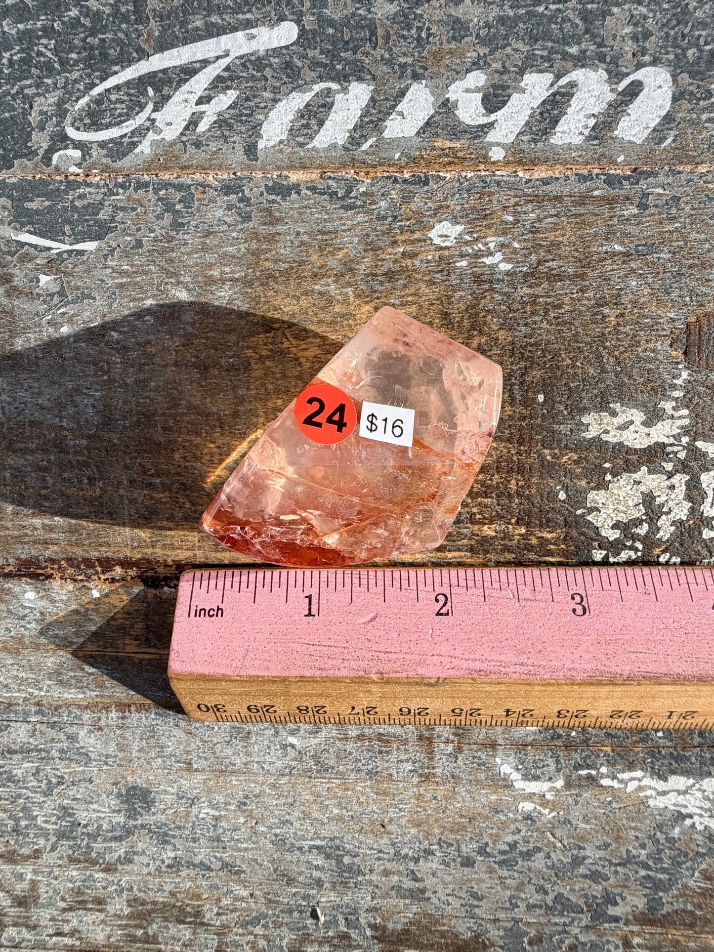 Gorgeous Fire Quartz Freeform Half Polish | Opt 24
