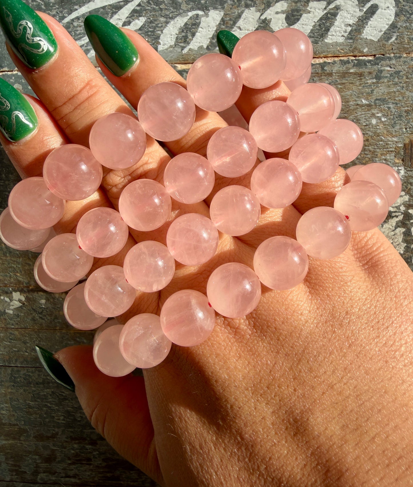 One (1) Rose Quartz Bracelet | Wrist Size 7" | 12mm