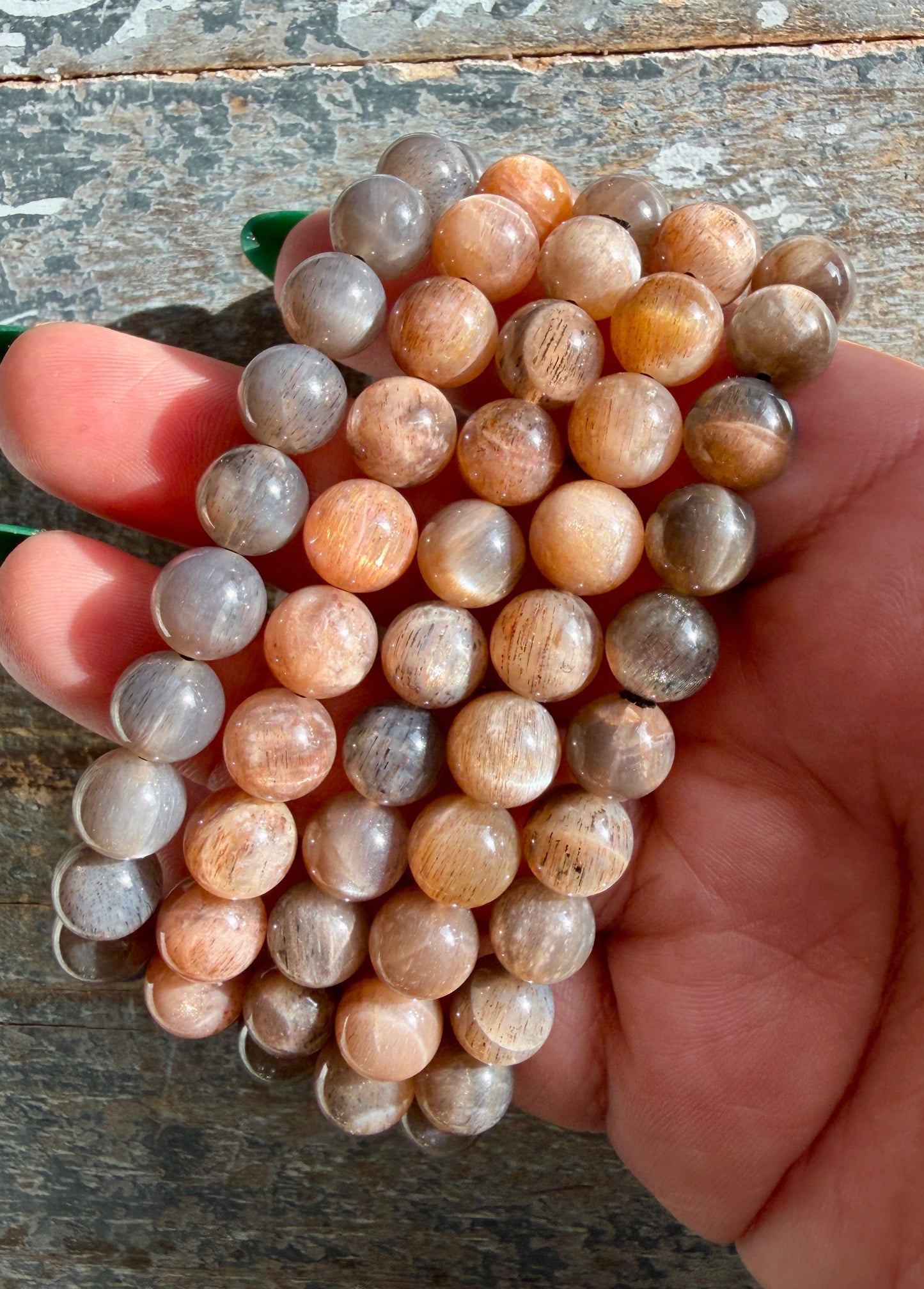 One (1) Black Moonstone | Wrist 6.25-6.75" | 8mm