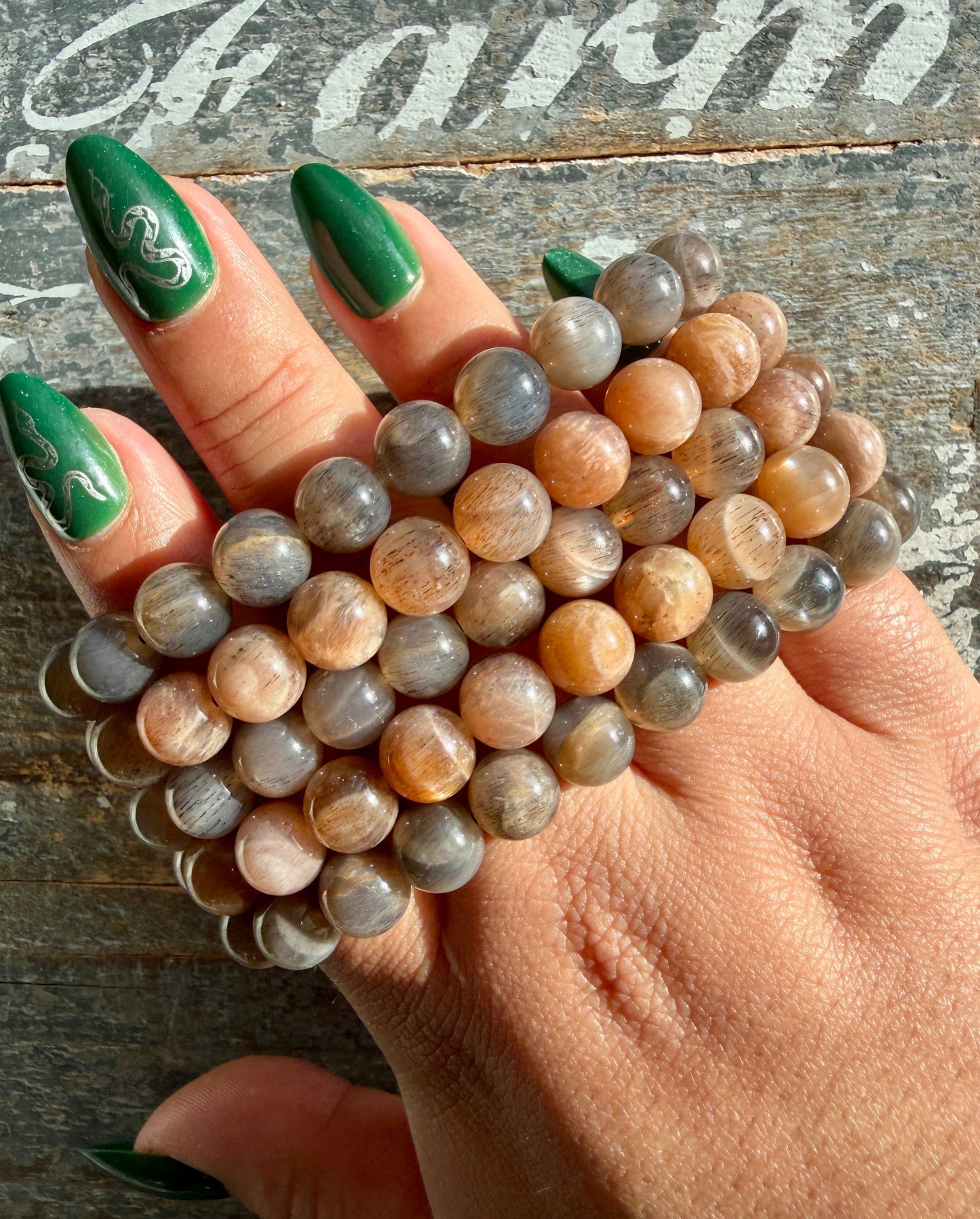 One (1) Black Moonstone | Wrist 6.25-6.75" | 8mm