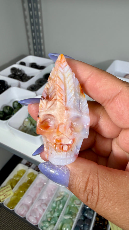 Carnelian Feather Skull | Madagascar | Opt 63