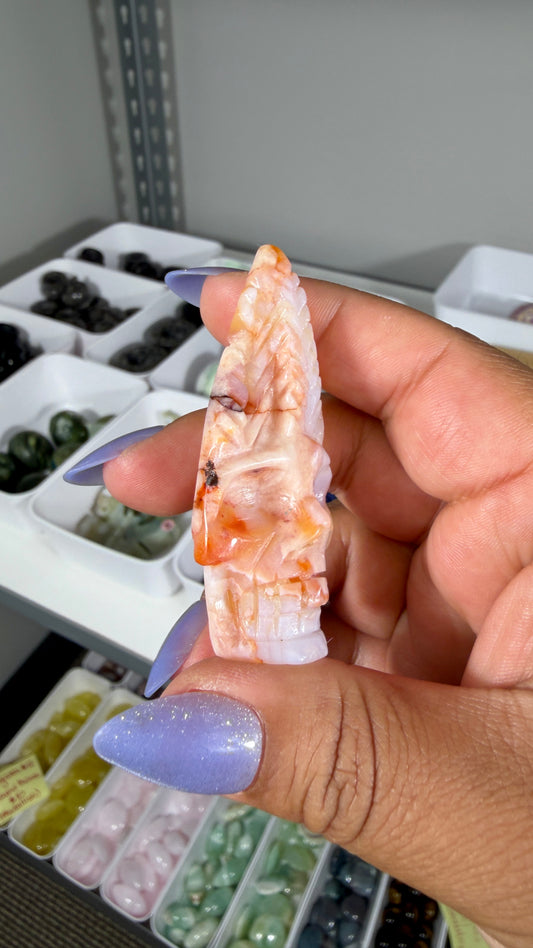 Carnelian Feather Skull | Madagascar | Opt 63