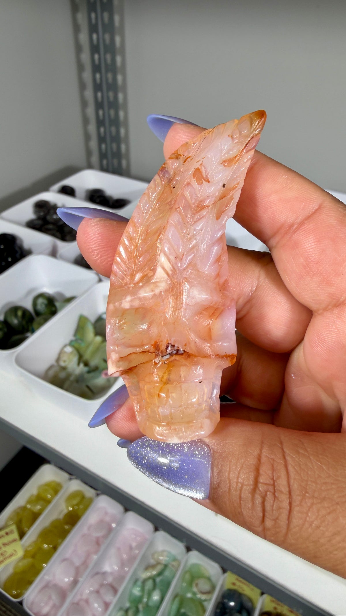 Carnelian Feather Skull | Madagascar | Opt 66
