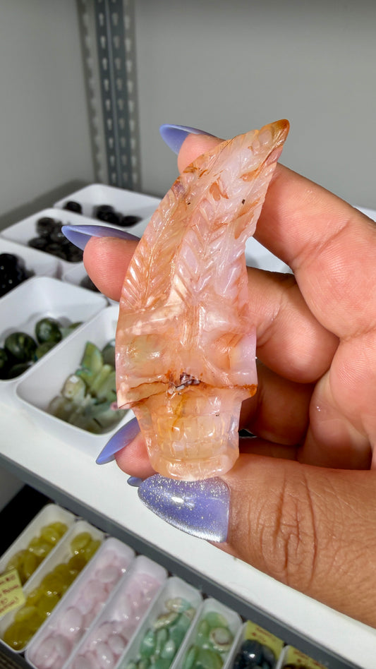 Carnelian Feather Skull | Madagascar | Opt 66