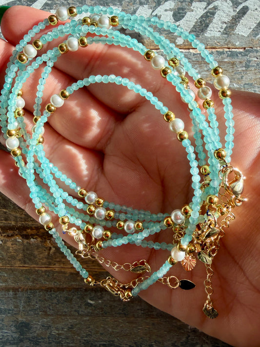 One (1) Gorgeous Amazonite Adjustable Anklet