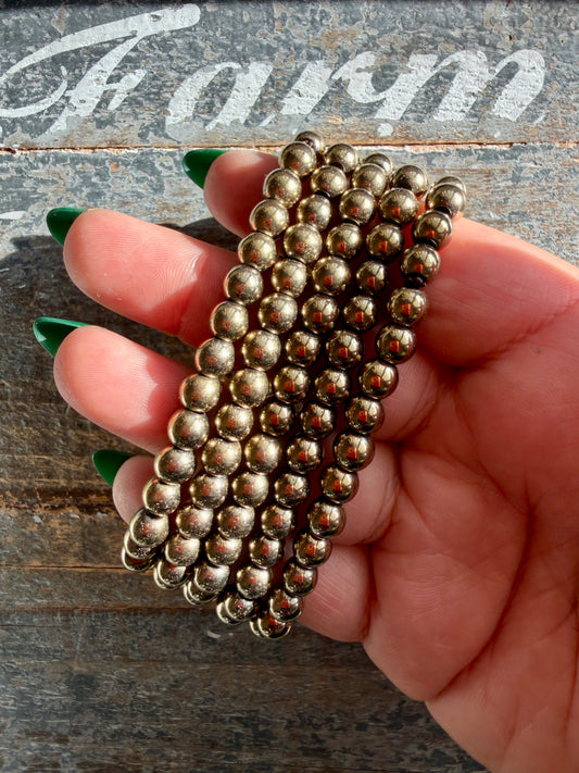 One (1) Hematite Bracelet | Wrist Size: 6.5-6.75" | 6MM