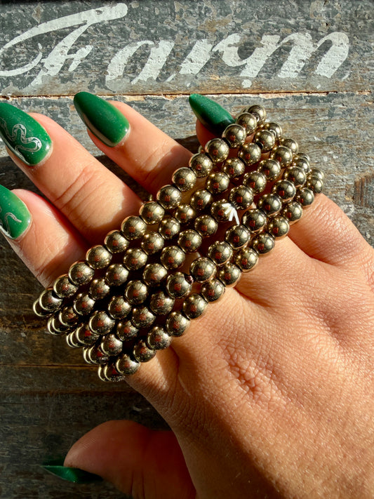 One (1) Hematite Bracelet | Wrist Size: 6.5-6.75" | 6MM