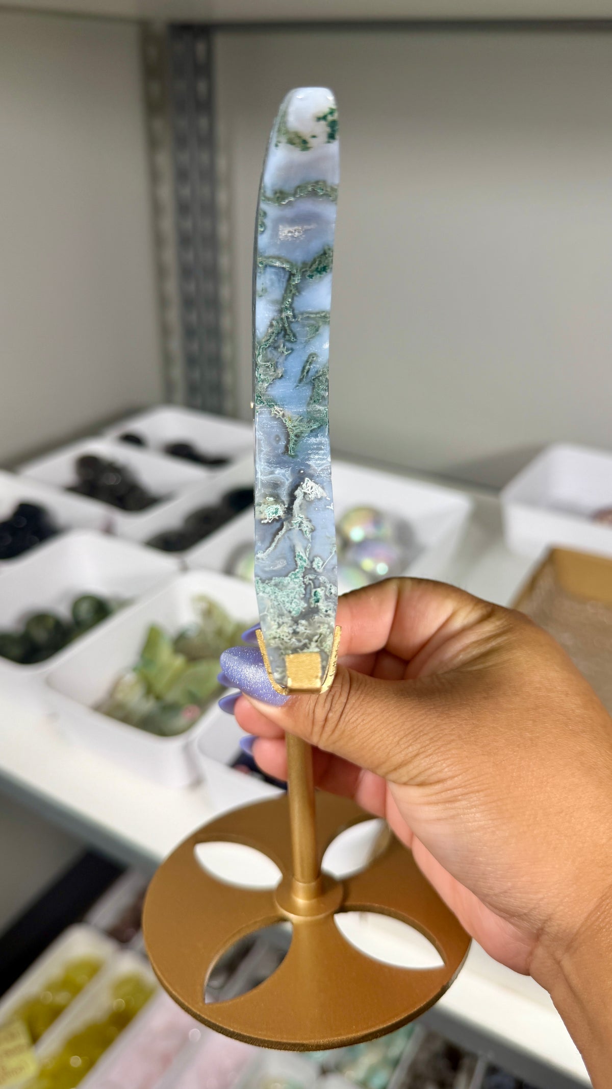 Gorgeous Moss Agate Moon | Opt 79