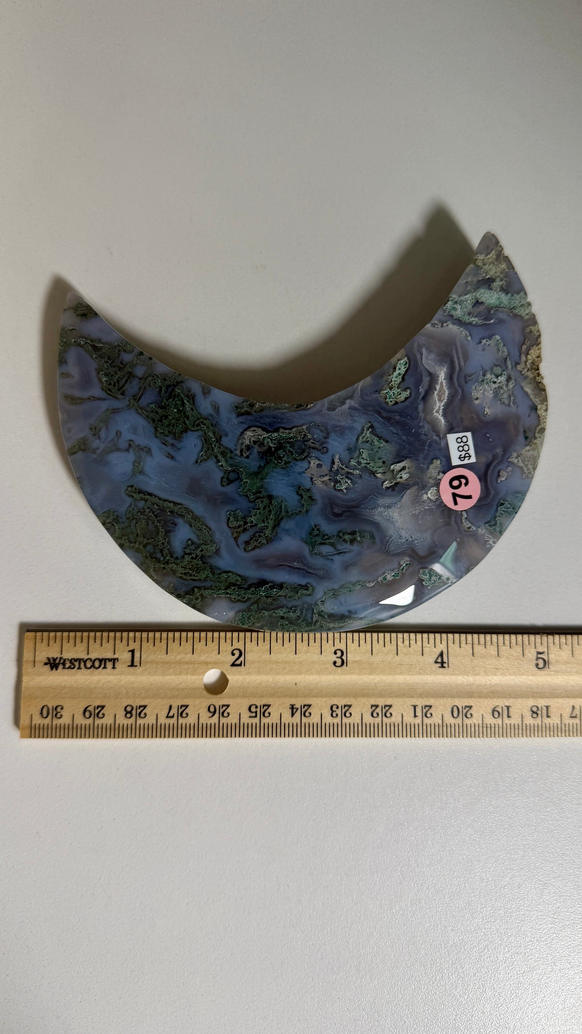 Gorgeous Moss Agate Moon | Opt 79