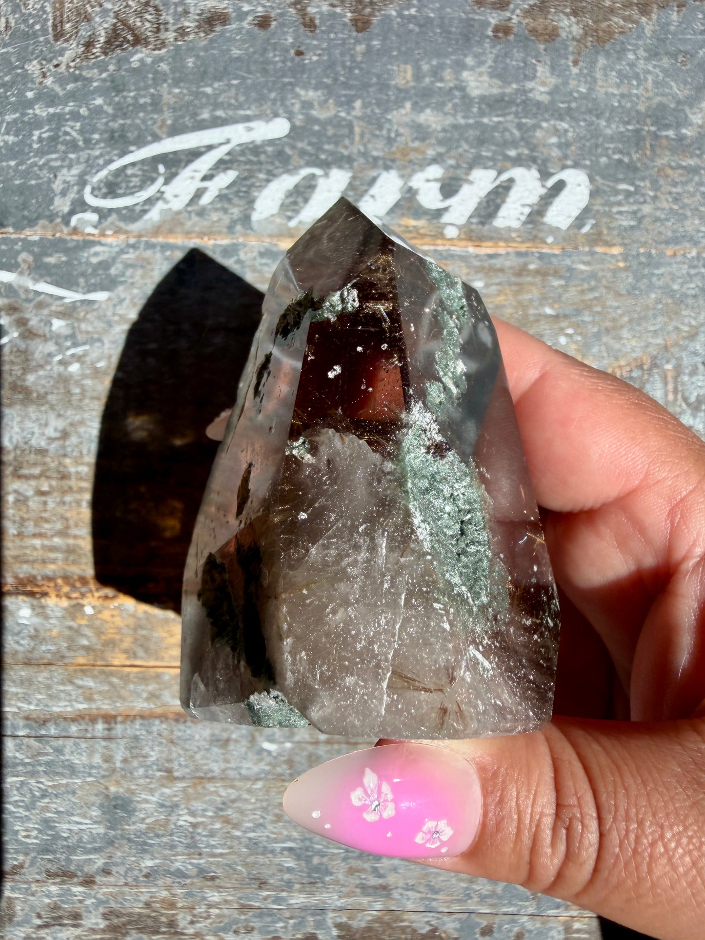 Gorgeous Himalayan Quartz with Chlorite & Rutile | India | Opt 8