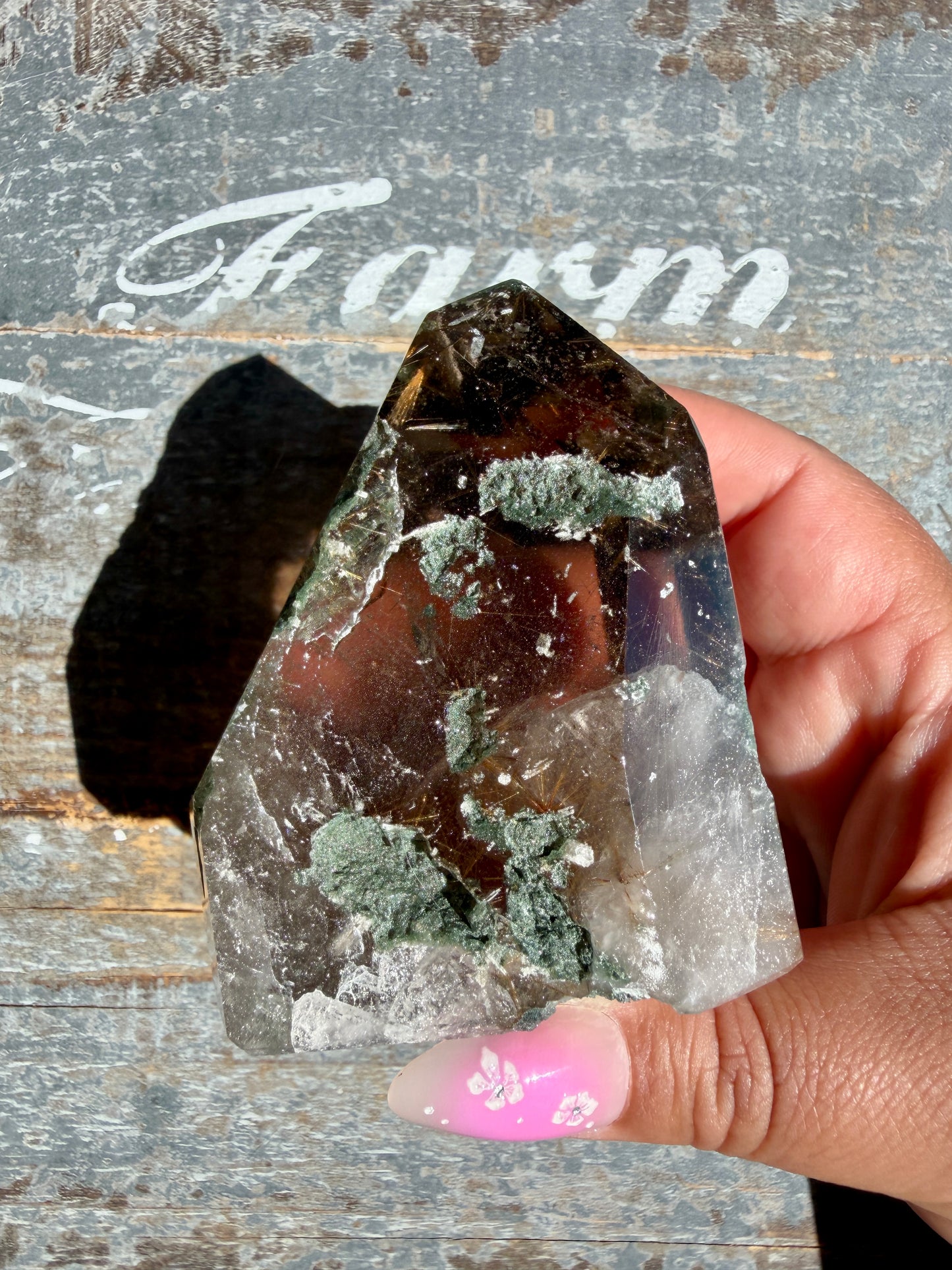 Gorgeous Himalayan Quartz with Chlorite & Rutile | India | Opt 8
