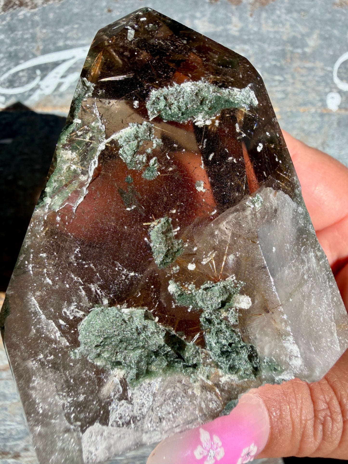 Gorgeous Himalayan Quartz with Chlorite & Rutile | India | Opt 8