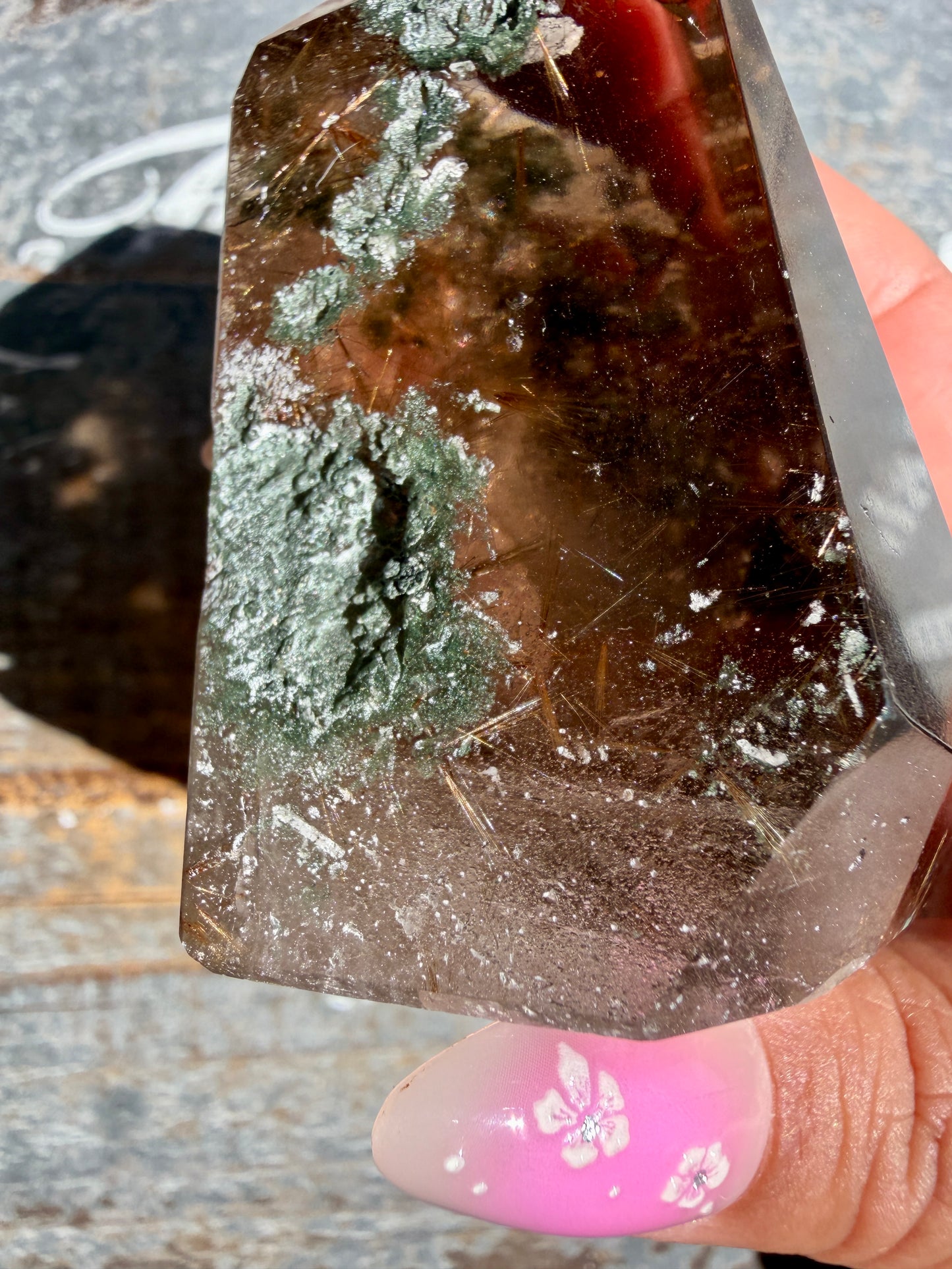 Gorgeous Himalayan Quartz with Chlorite & Rutile | India | Opt 8