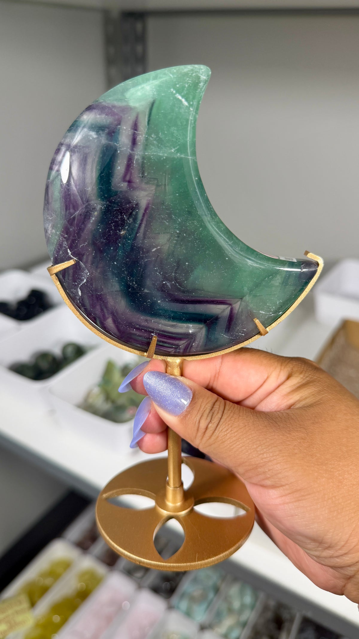 Gorgeous Discounted Fluorite Moon | Opt 77 - 50% off