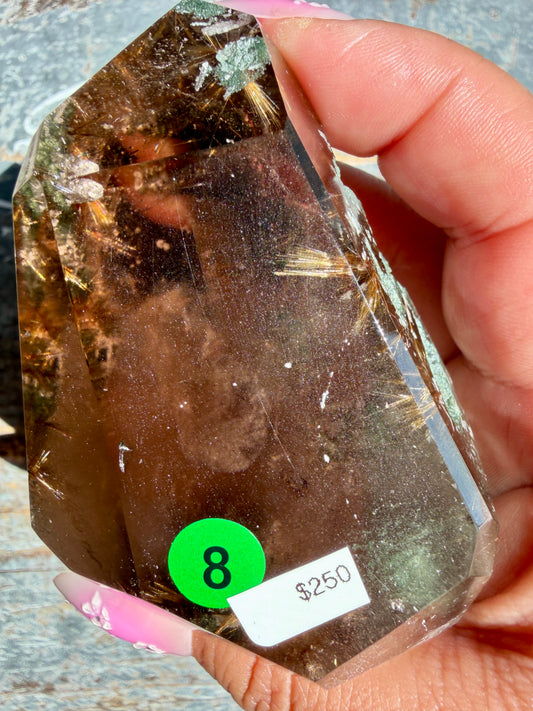 Gorgeous Himalayan Quartz with Chlorite & Rutile | India | Opt 8