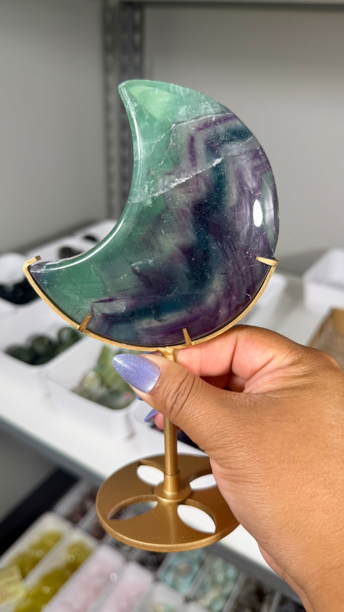 Gorgeous Discounted Fluorite Moon | Opt 77 - 50% off