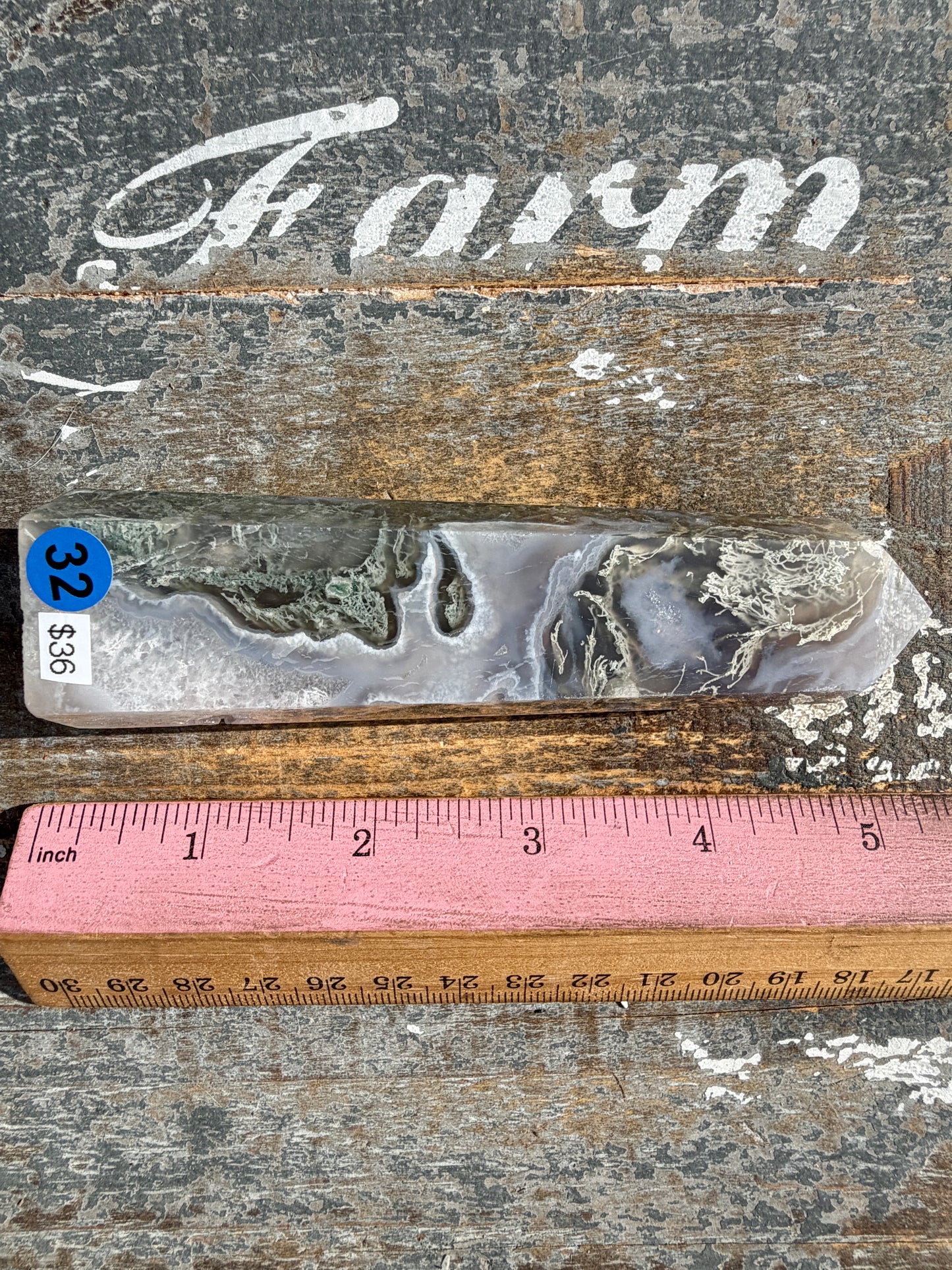 Gorgeous Druzy Moss Agate Tower | Opt 32