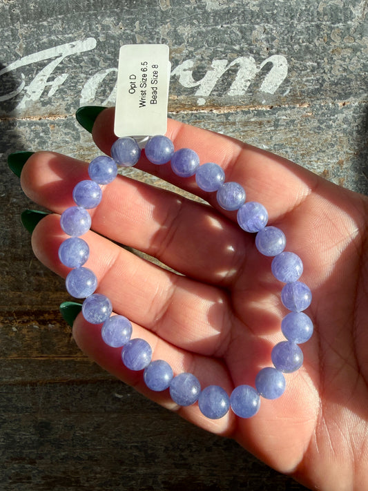 Gorgeous Tanzanite Bracelet | Opt D | Wrist Size: 6.5 | 8mm