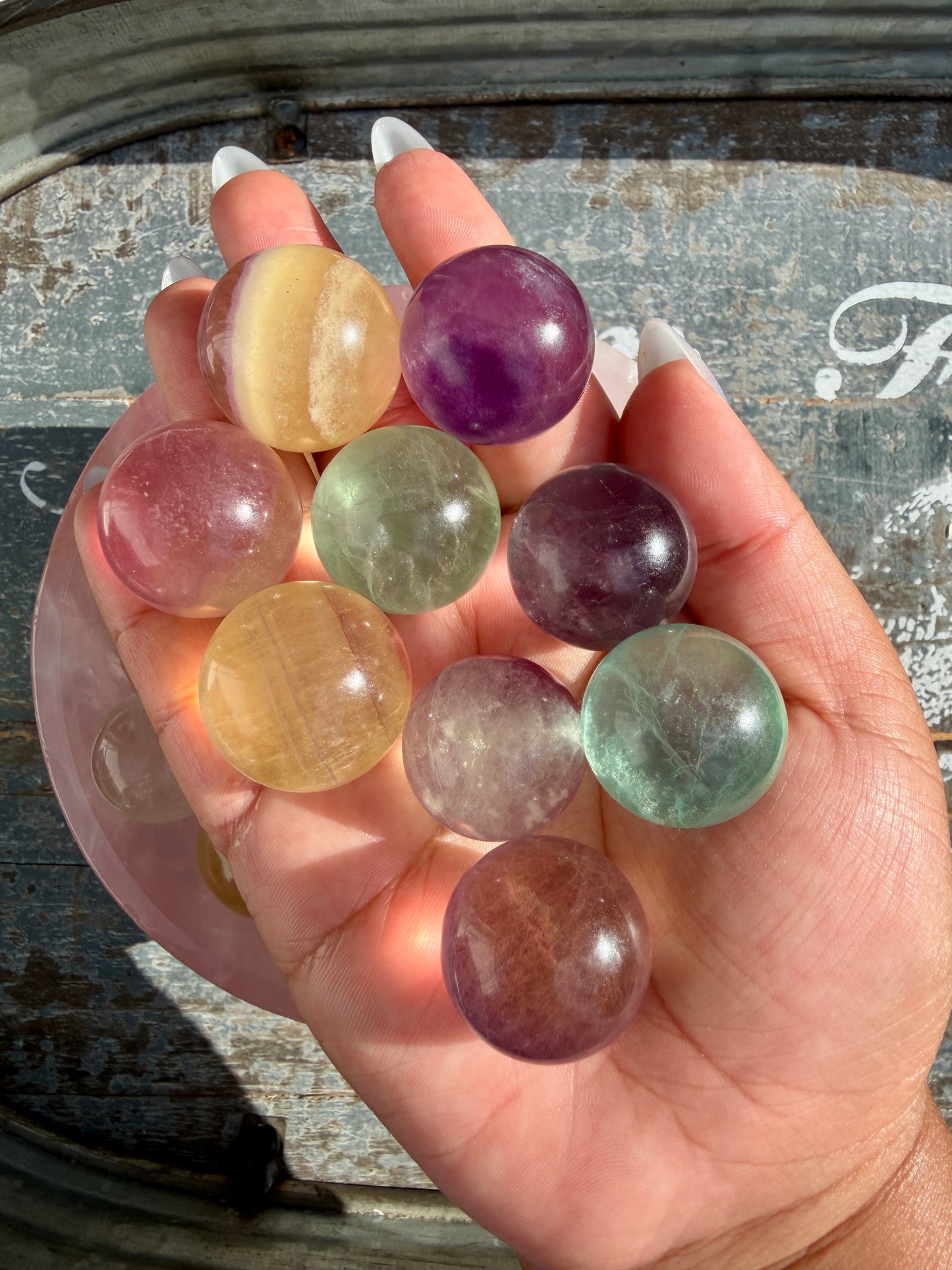 One (1) Mini Candy Fluorite Sphere | Intuitively Chosen