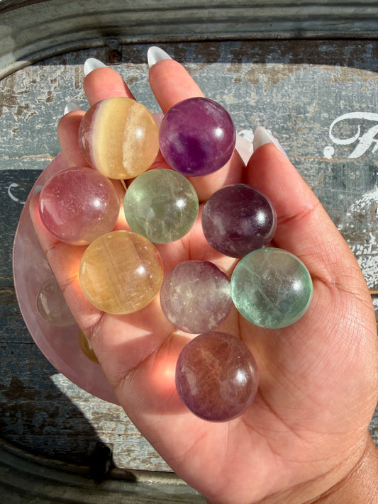 One (1) Mini Candy Fluorite Sphere | Intuitively Chosen