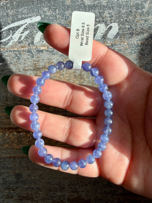 Gorgeous Tanzanite Bracelet | Opt B | Wrist Size: 6.5 | 6mm