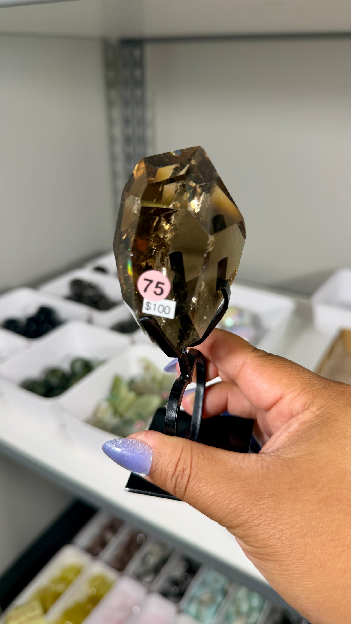 Gorgeous High Quality Smokey Quartz Freeform with Stand | Brazil | Opt 75
