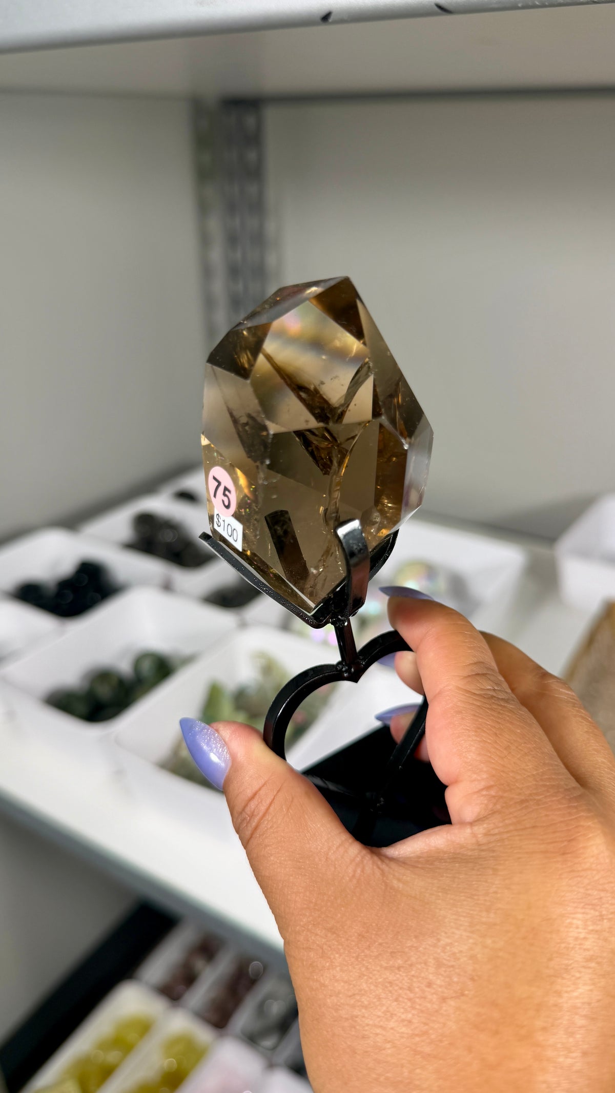 Gorgeous High Quality Smokey Quartz Freeform with Stand | Brazil | Opt 75
