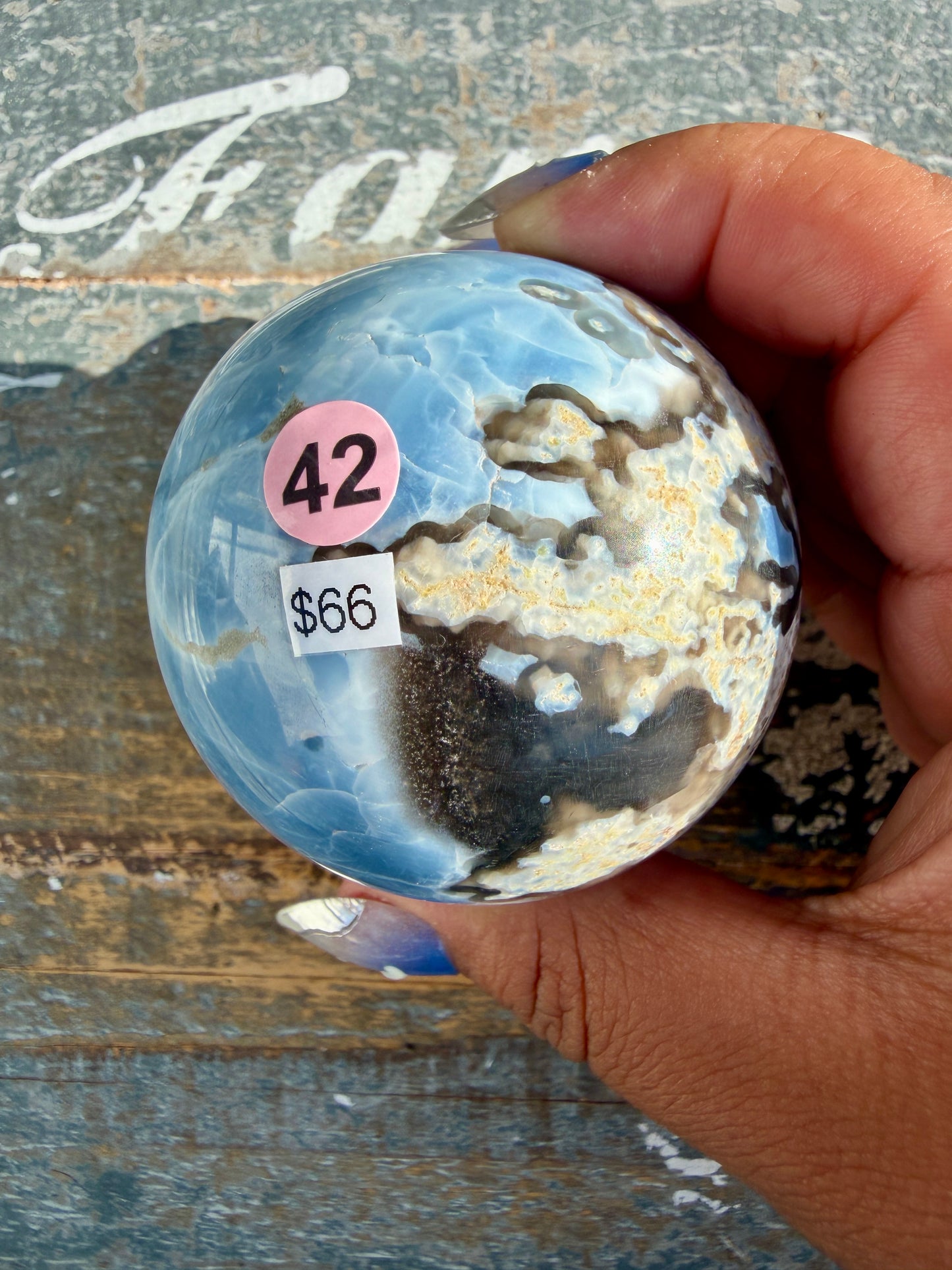 Gorgeous Blue Opal Sphere | India | Opt 42