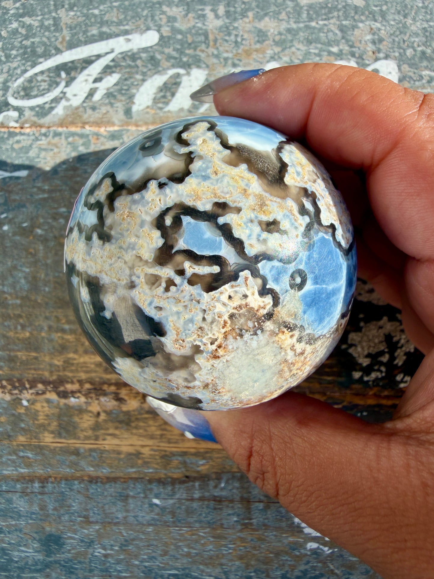 Gorgeous Blue Opal Sphere | India | Opt 42