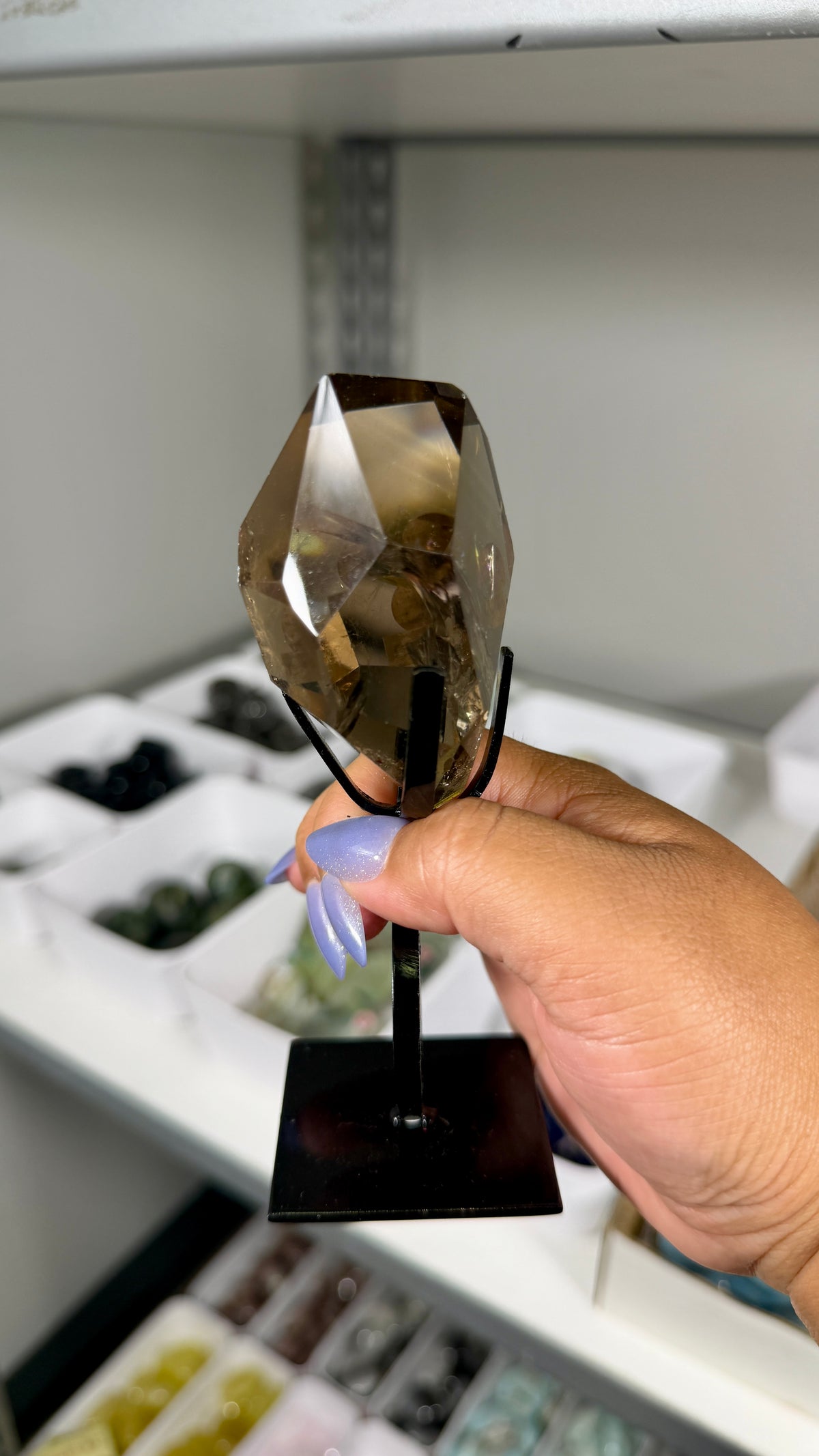 Gorgeous High Quality Smokey Quartz Freeform with Stand | Brazil | Opt 75