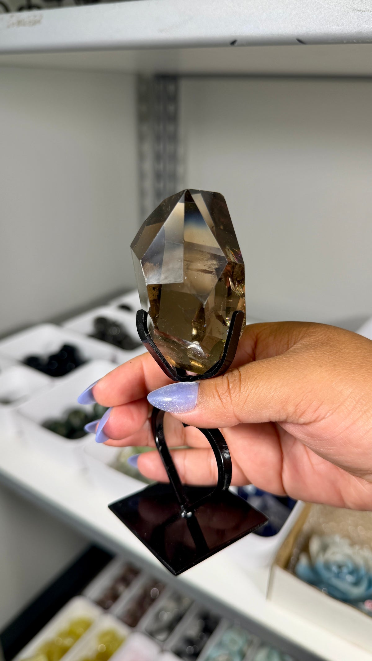 Gorgeous High Quality Smokey Quartz Freeform with Stand | Brazil | Opt 75