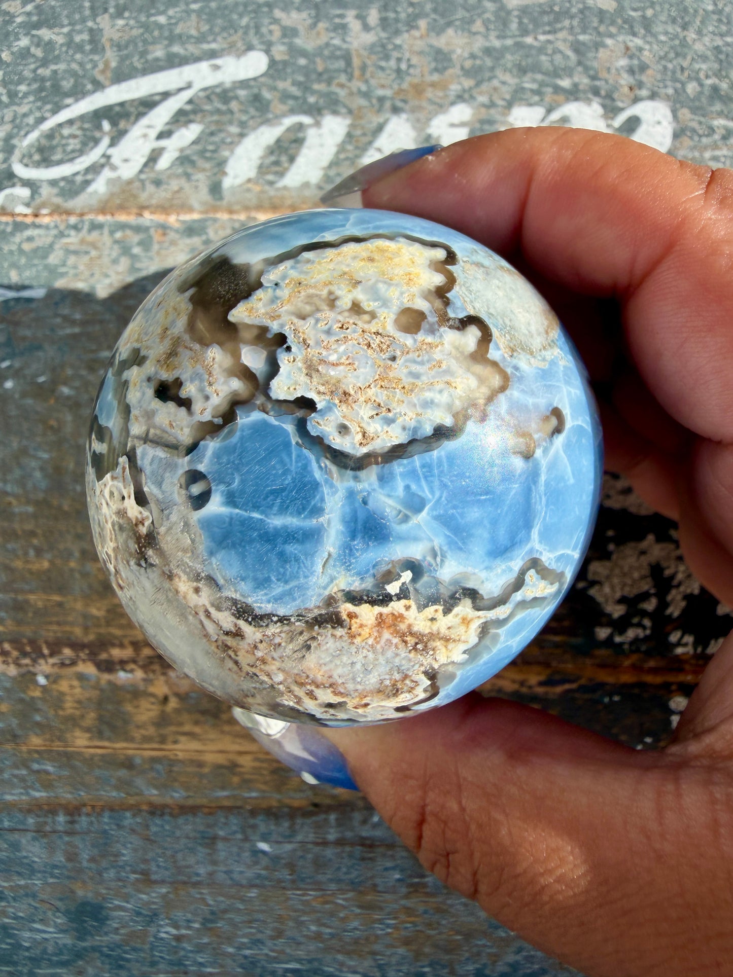 Gorgeous Blue Opal Sphere | India | Opt 42