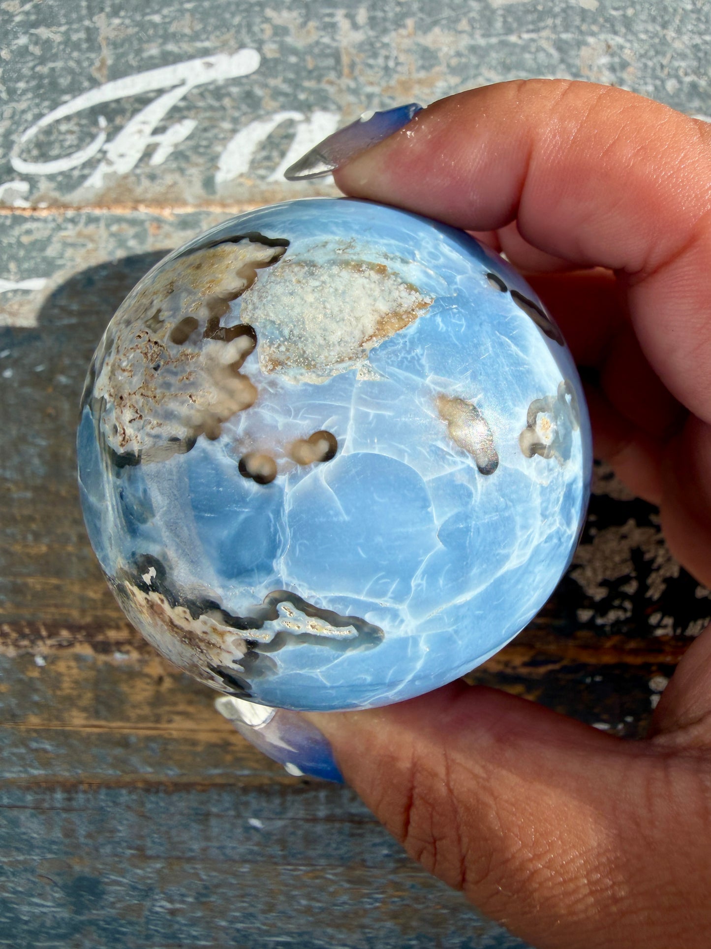 Gorgeous Blue Opal Sphere | India | Opt 42
