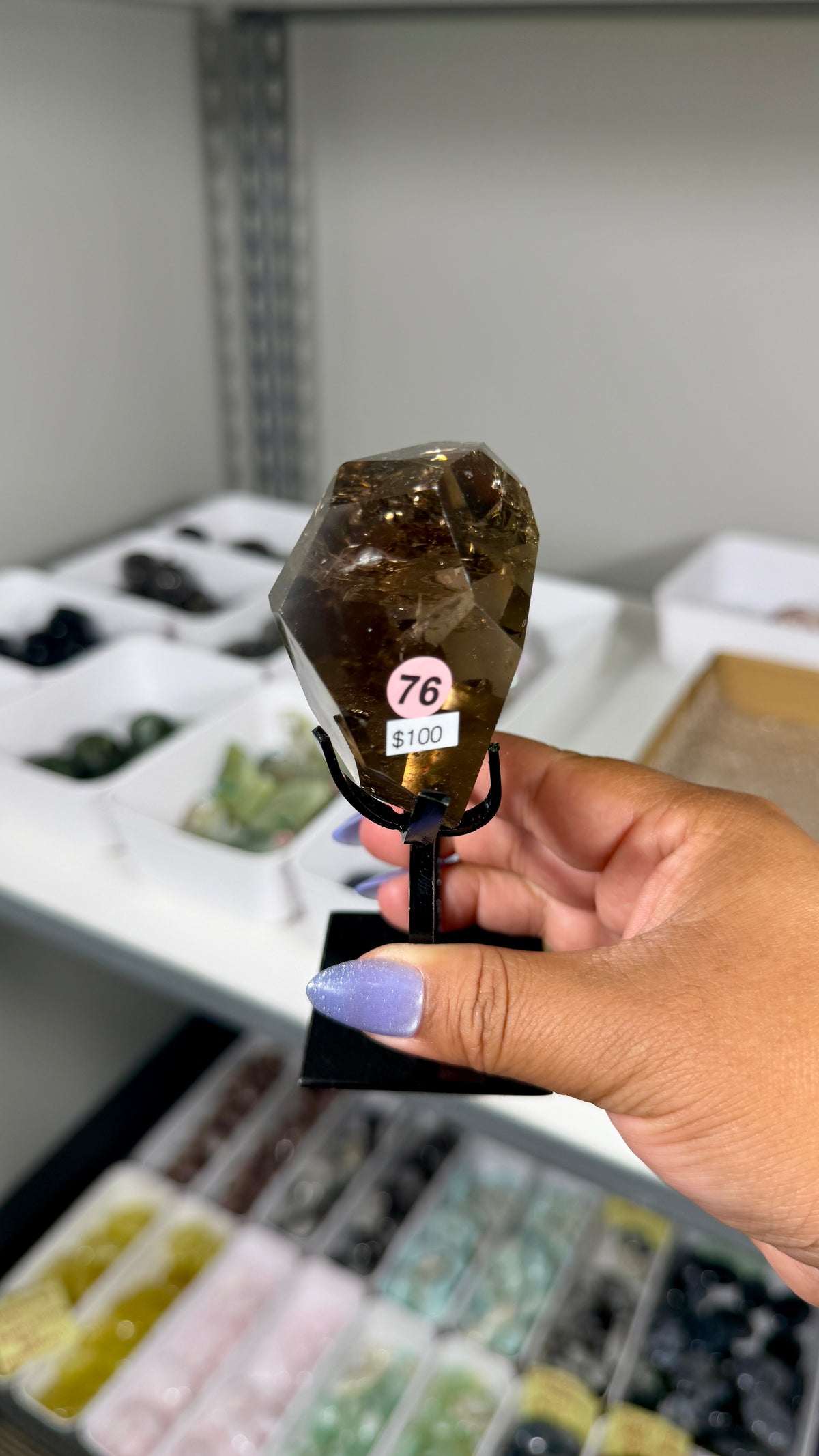 Gorgeous High Quality Smokey Quartz Freeform with Stand | Brazil | Opt 76