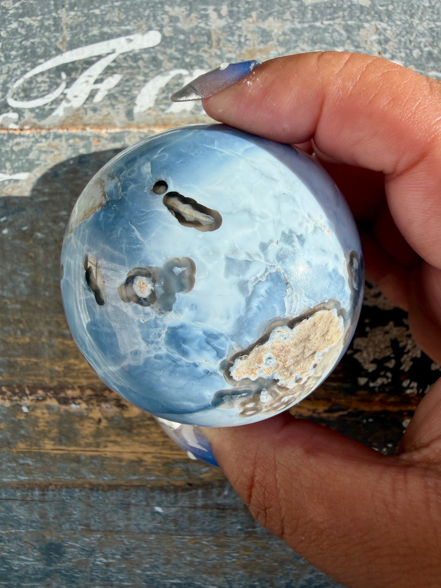 Gorgeous Blue Opal Sphere | India | Opt 42