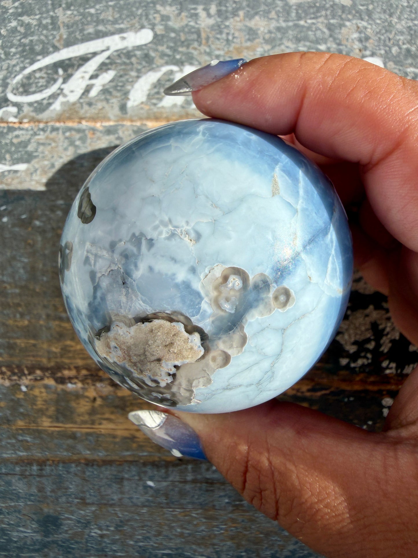 Gorgeous Blue Opal Sphere | India | Opt 42