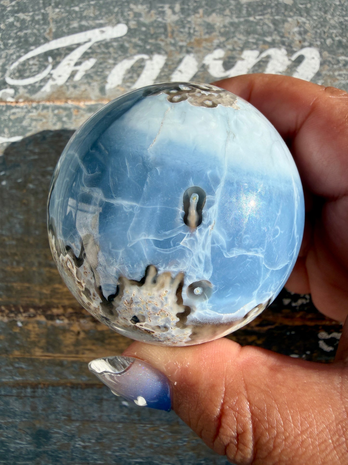 Gorgeous Blue Opal Sphere | India | Opt 42