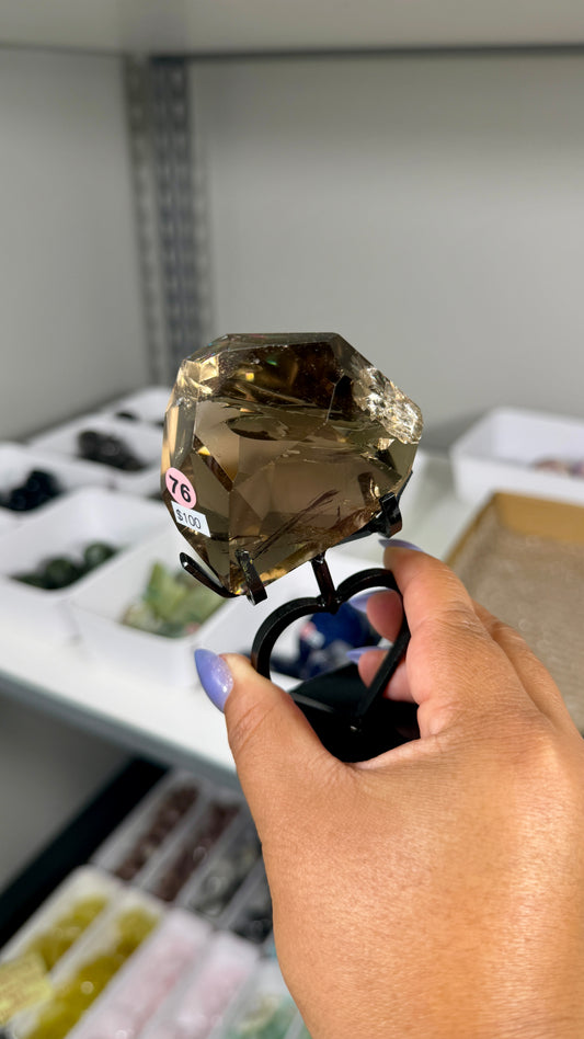 Gorgeous High Quality Smokey Quartz Freeform with Stand | Brazil | Opt 76